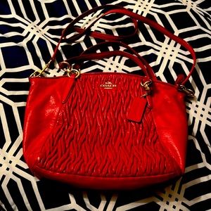 Used Red Coach Cross body